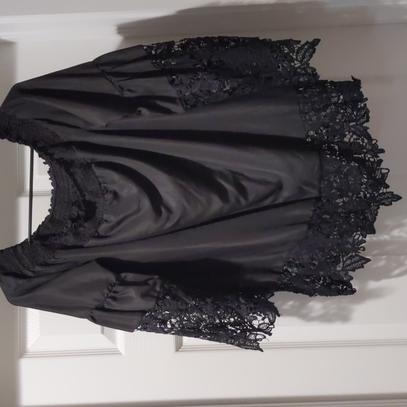 Large Black Lace Blouse Zanzea Collection - Picture 2 of 5